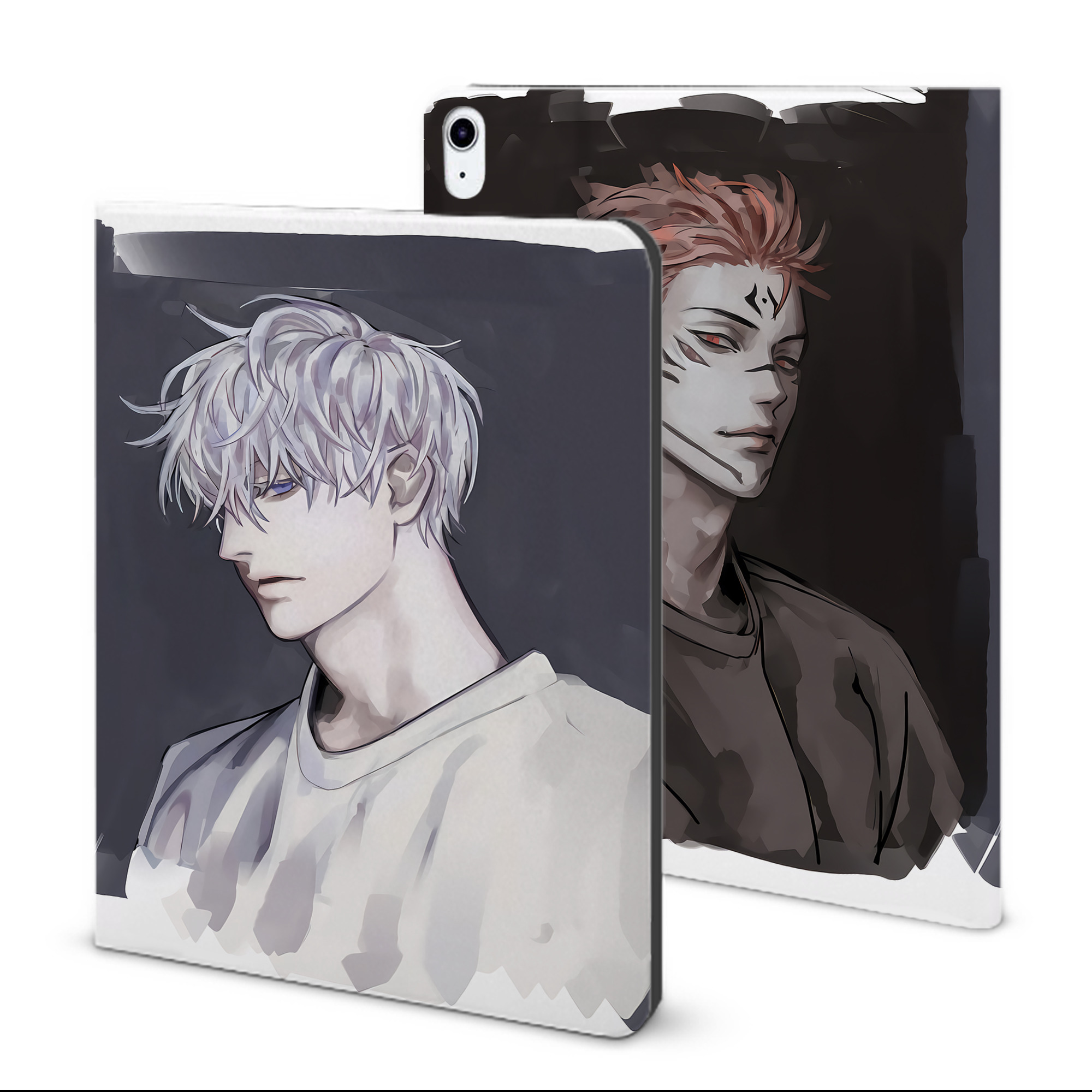 （画像用） 呪術廻戦 Jujutsu Kaisen IPad ケース ブック型 PUレザー TPU 耐衝撃 軽量 薄型 ペン収納なし 全面保護 IPad 各モデル対応